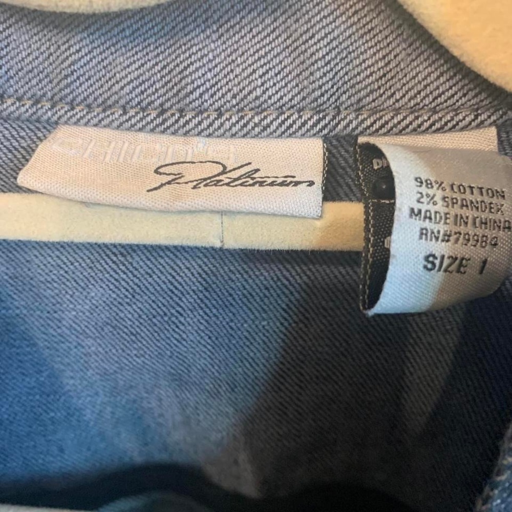 Chico's Blue Denim‎ Jacket Size 1 - Picture 2 of 8